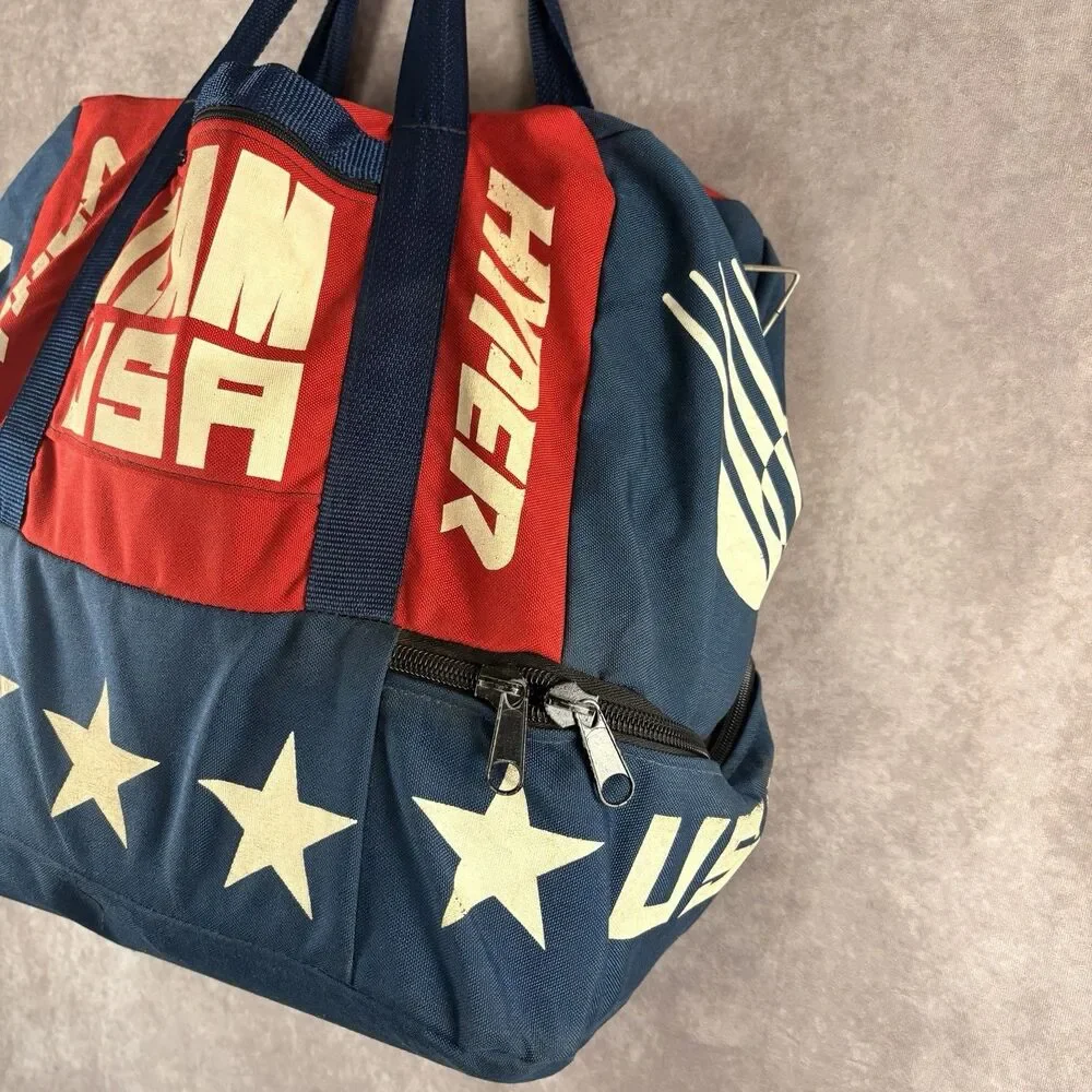 Vintage Hyper Team USA Skate Duffel Bag Red White Blue Stars Roller